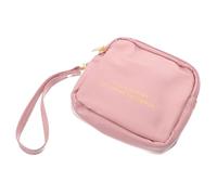 BIUDECO Borsa Mini Periodo in Silicone con Zip Porta Assorbenti e Monete Portatile per Viaggio Pochette Multiuso per Igiene Femminile e Cosmetici Rosa