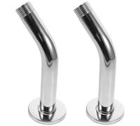 BIUDECO Braccio Doccia Prolunga in Acciaio Inox 15Cm Set 2 Pezzi Supporto Soffione Doccia Estensibile per Bagno Finitura Liscia e Resistenza alla Corrosione