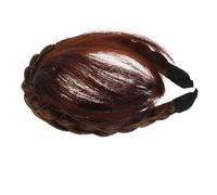 BIUDECO Braided Bangs Wigs With Natural Air Bangs Synthetic Fishtail Braid Headband For Women And Easy Wear Fringe Extension