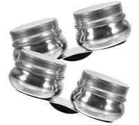 BIUDECO Brush Pen Cleaning Jar Contenitore Inox per Olio 2 Pezzi Resistente per artisti in Atelier e scuole d'Arte