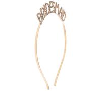 BIUDECO Cerchietto Chioma Oro Strass Lettera Elegante per Sposa e Damigella Accessorio Raffinato per Festa e Matrimonio