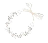 BIUDECO Cerchietto da Sposa Raffinato in Lega e Cristalli Argento, Accessorio per Chioma Delicato e Decorazione per Fotografia Notturna