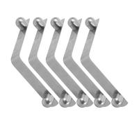 BIUDECO Clip a Molla per Bastone da Passeggio in Acciaio Inox 5 Pezzi Serratura a Perno, Morsetto di Fissaggio Regolabile per Accessori Deambulatore, per Supporto Elastico e Uso