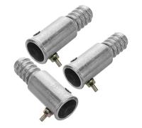 BIUDECO Connettore Filettato Stile Americano in Lega di Alluminio e Ferro, Set da 3 Pezzi per Manici di Scopa e Palo in Alluminio, per Uso Domestico e Industriale