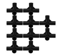 BIUDECO Connettori Angolari per Tubi 16mm 10 Pezzi, Giunti a Croce 90 Gradi in Plastica per Scaffali Armadio e Scarpiere, Accessori Modulari per Organizzazione Fai da Te