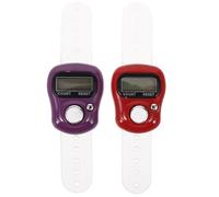 BIUDECO Contatore Elettronico per Dita 2 Pezzi Contatore Digitale Piccolo Display LCD Resistente e Pratico per Preghiera Meditazione e Conteggio Manuale Colore Casuale Colore Casuale