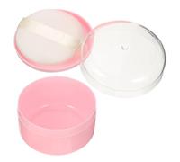 BIUDECO Contenitore per Piumino da Cipria con Soffio, Astuccio Vuoto Piccolo e Portatile con Coperchio Sigillato, per Cipria in Polvere Libera e Uso Viaggio