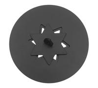 BIUDECO Coperchio in Acciaio Inox Nero per Candele Profumate a Bocca Larga, Copertura Antipolvere e Antivento Esagonale a Stella, Diffusore di Calore e Riduttore di Tiraggio per Uso