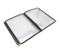 BIUDECO Copertina Trasparente per Menu in Pvc Resistente e Facile da Pulire, Proteggi Ricettario A4 10 Pagine, per Bar e Hotel