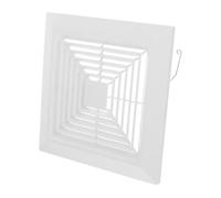 BIUDECO Copertura Ventilazione Bagno Quadrata Plastica Resistente con Pannello per Facile Pulizia Diffusore Soffitto o Parete Design ed Elegante per Ventilatori Scarico