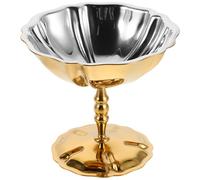 BIUDECO Coppa per Gelato in Acciaio Inossidabile Piedini Dorati Ciotola da Dessert Piccola per Budino Salsa e Snack Tazza in Metallo per Bevande e Condimenti Resistente e Isolante