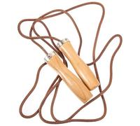 BIUDECO Corda per Saltare Peso in Pelle Resistente all'Usura Impugnatura in Legno Liscia Attrezzatura per l'Educazione Fisica e Allenamento Fitness per Uso Indoor e Outdoor