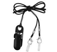 BIUDECO Cordino di Sicurezza per Apparecchi Acustici Clip Versatile in ABS Nero, Cordino Antismarrimento Anello in Silicone, Progettato per Anziani e Ragazzo Ragazza, Uso Esterno
