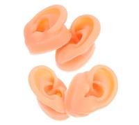BIUDECO di Orecchio in Silicone Realistico per Pratica Piercing Set da 2 Paia Orecchio Destro e Sinistro Anatomia Umana Dettagliata Materiale Flessibile Riutilizzabile per