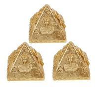 BIUDECO di Piramide in Resina Decorativa 3 Pezzi per Scrivania Ufficio e Studio, Ornamento Creativo per Rilassamento e Sollievo dalla Fatica