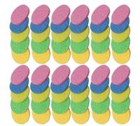 BIUDECO Dischetti Struccanti Viso 50 Pezzi Spugne Cosmetiche Rotonde 8Mm in Cellulosa Morbida Set Multi-Colore per Pulizia e Esfoliazione Viso Pratici e Portatili per Uso Quotidiano e