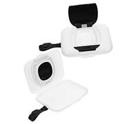 BIUDECO Dispenser Portatile Per Salviette Ragazzo Ragazza, Custodia Comoda Per Fazzoletti Umidi Da Viaggio, Scatola Leggera Ricaricabile Per Borsa Pannolini, Facile Da Usare e Pulire, Set 2 Pezzi