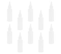 BIUDECO Flacone Applicatore per Tintura Chioma 50ml Bianco Design Antigoccia in Pe e Abs, 25 Pezzi Bottiglie Vuote Riutilizzabili per Styling e Arte