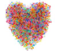 BIUDECO Gemme di Cristallo Acrilico a Forma di Cuore 10Mm 500g Multicolore Riempitivo per Vasi Decorativi Decorazione Romantica per Matrimoni Feste e Arredamento Casa