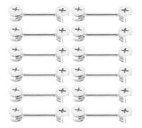 BIUDECO Kit 20 Set Elementi di Fissaggio Bloccaggio a Camme in Metallo, Raccordi a Camme per Mobili e Armadi, Accessori per Montaggio Cassetti e Guardaroba, Resistenti e Antiruggine