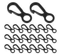 BIUDECO Mini Moschettoni a Forma di 8 in Plastica Antiscivolo, Set da 50 Pezzi, Fibbie Leggere e Resistenti per Campeggio, Escursionismo e Fissaggio Attrezzatura Outdoor