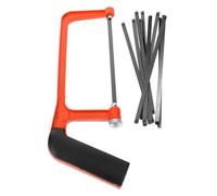 BIUDECO Mini Seghetto Manuale Multifunzionale 10 Lame Sostitutive Utensile Manuale Leggero e Portatile per Lavorazione Legno e Metallo Seghetto a Arco Stabile per Tagli Precisi e