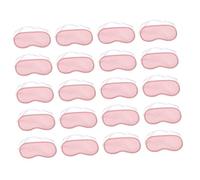 BIUDECO Occhi Monouso in Poliestere Seta Rosa 20 Pezzi, Copertura per Dormire Antiluce, Benda Portatile per Viaggio, Campeggio e Relax