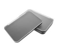 BIUDECO Palette di ombretti magnetici vuoti da 3 pezzi: scatola portatrucchi fai da te per fard in polvere - vassoio per trucco in plastica con coperchio trasparente satinato