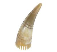 BIUDECO Pettine in Corno Naturale Shampoo con Denti Larghi e Rotondi per del Capelluto Design Ergonomico Leggero e Antigraffio Adatto Tutte Età
