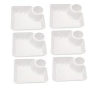 BIUDECO Piatto Per Ravioli Da 6 Pezzi Con Ciotola Per, Piatto Per Sushi Per Salsa, Piatto Da Versatile Per Ravioli, Fritte E, Per Case E Ristoranti, Bianco