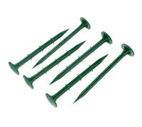 BIUDECO Picchetti da Giardino Chiodi Resistenti alla Piegatura 100 Pezzi in Plastica Verde per Telo Pacciamatura e Rete Ombreggiante, Uso Esterno Pratico