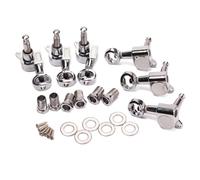 BIUDECO Piroli Meccaniche per Chitarra Perforazione della Pirola Accordatori per Chitarra Elettrica e Acustica Confezione da Metallo Colore Argento Dimensioni Stile Half Moon Grover