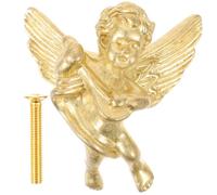 BIUDECO Pomello Design Delicato e Unico in Ottone Dorato a Forma di Angelo Resistente e Leggero per Cassetti e Armadi per Mobili della Cucina della Casa