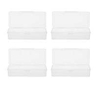 BIUDECO Porta Dischetti di Cotone da Viaggio Trasparente 4 Pezzi Mini Custodia Portatile per Tamponi e Stuzzicadenti Contenitore Leggero Multifunzionale per Bagno e Viaggi