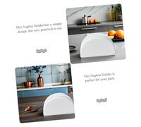 BIUDECO Portatovaglioli da Tavola in Ceramica Bianca Supporto Riutilizzabile per Tovaglioli di Carta Dispenser Pratico e Elegante per Cucina Bagno e Sala da Pranzo Design Liscio e