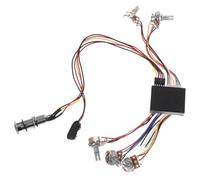 BIUDECO Preamplificatore Eq Bande per Chitarra Elettrica con Cablaggio e Passivo Controllo Bass Mid Treble e Volume Master Facile da Installare Materiali Resistenti