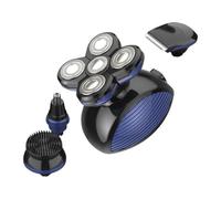 BIUDECO Rasoio Elettrico da Uomo 5 Lame Testina Rifinitrice, Ipx5, Materiale Abs, Mini Tagliacapelli Ricaricabile per Barba e Chioma