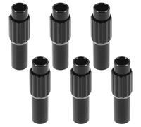 BIUDECO Regolatori Cavo Freno e Deragliatore Bici 6 Pezzi in Alluminio Nero, Vite di Regolazione Coassiale per Bici da Strada, Mountain Bike e Pieghevoli, Correzione Tensione