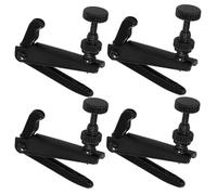 BIUDECO Regolatori di Corde per Violino 3/4-4/4 in Ottone Nero, Set da 4 Pezzi Ganci di Precisione per Accordatura Fine, Accessori Pratici per Strumenti Musicali Adatti a Principianti