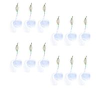 BIUDECO Rete da Pesca Portatile in Nylon 12 Pezzi con Uncini, Sottile e Resistente per Cattura Pesci in Acqua Non Salata e Salata, per Laghi e Mare