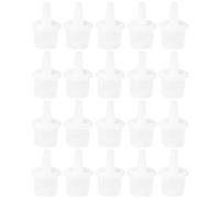 BIUDECO Ricambio Bocca Flacone per Colla Ciglia 20 Pezzi, Testina Anti-bloccaggio in Plastica Trasparente per Estensione Ciglia, Accessorio Professionale e Uso Domestico