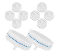 BIUDECO Ricariche per Spazzole WC Monouso 10 Pezzi Testine in Spugna a Doppio Strato Sostituzione Igienica per Pulizia Profonda del Bagno Compatibili Scopini Standard per Uso Domestico