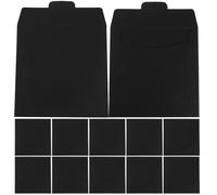 BIUDECO Sacchetti in Carta Kraft Nero per CD e Dvd 20 Pezzi Design Chic, Custodia Multipurpose per Imballaggio e Protezione, Evita la Caduta degli Oggetti