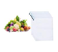BIUDECO Sacchetti Rete per Frutta e Verdura 5 Pezzi Blu in Poliestere | Riutilizzabili, Multiuso per Conserve Leggere e Picnic, Formato Leggero Sotto 1 Oz, Confezione da 5