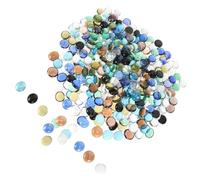 BIUDECO Sassi di Vetro Decorativi Piatti e Arrotondati per Terrari e Vasi, Pietre di Vetro Trasparenti da 17-19 Mm Resistenti allo Sbiadimento, 1800g per Paesaggi Micro e Colore Casuale