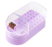 BIUDECO Scatola per Punte di Fresa Unghie in Plastica Resistente Organizer Funzionale per Testine Leviganti Nail Drill Scaffale Ordinato per Strumenti Manicure Professionale