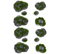 BIUDECO Set 2 Pezzi Pietre Decorative Muschio Artificiale Verde, Rocce Leggere in Schiuma per Decorazioni da Interno e Giardino Fatato, Ornamenti Paesaggio Architettonico e Miniatura