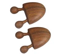 BIUDECO Set 2 Pezzi Strumento Massaggiatore Facciale in Legno Naturale Portatile Pettine per Massaggio del Cuoio Capelluto, Massaggio Occhi e Corpo, per Benessere Olistico e Uso in