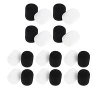 BIUDECO Set 20 Pezzi Coperture Antivento per Microfono a Condensatore, Spugna Protettiva per Microfono Lavalier e Cuffie, Riduttore di Rumore Isolamento Acustico e Protezione da Polvere
