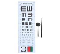 BIUDECO Set 3 Pezzi Tabella Oculistica per Test Vista Poster del Test della Vista per Adulti e Occlusore e Puntatore Manuale per Uso Domestico e Cliniche